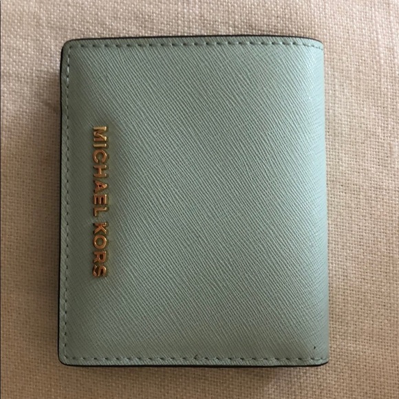 Michael Kors Handbags - Michael Kors Blue Leather Wallet - Never Used